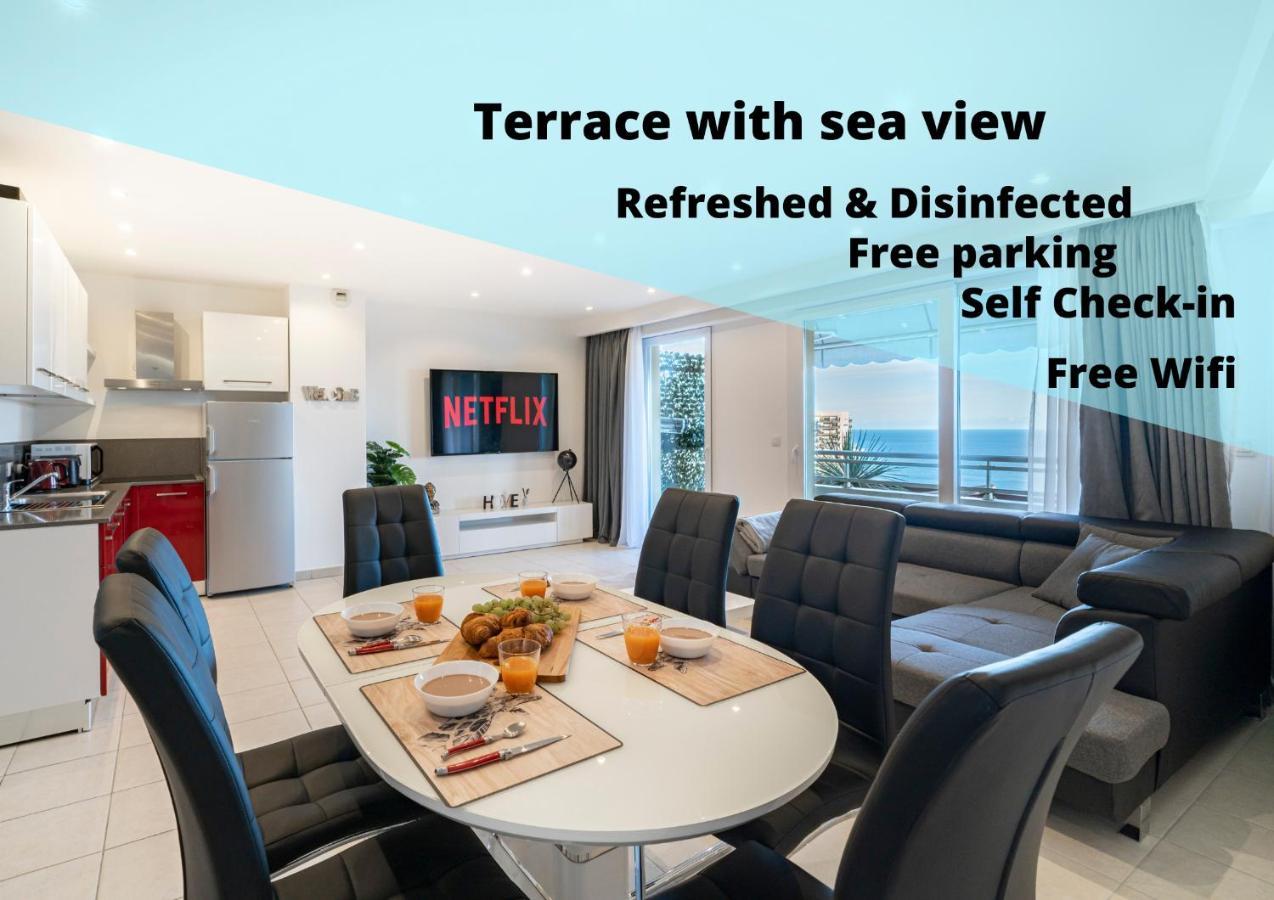 Frontiere Monaco, Terrasse, Vue Mer, Parking - Ab Beausoleil Zewnętrze zdjęcie